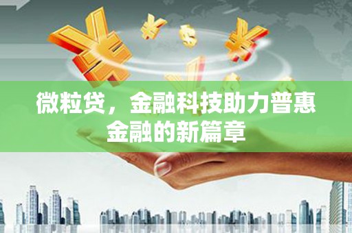 圣方济各堂区微粒贷，金融科技助力普惠金融的新篇章
