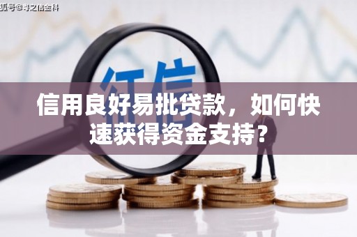 圣方济各堂区信用良好易批贷款，如何快速获得资金支持？