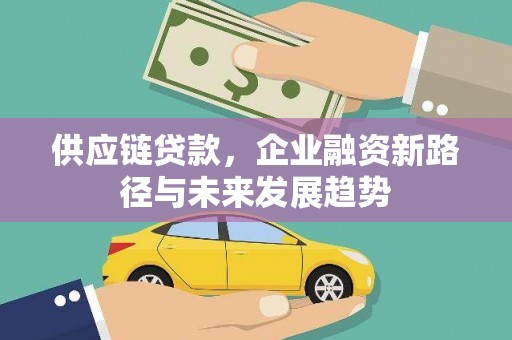 圣方济各堂区供应链贷款，企业融资新路径与未来发展趋势
