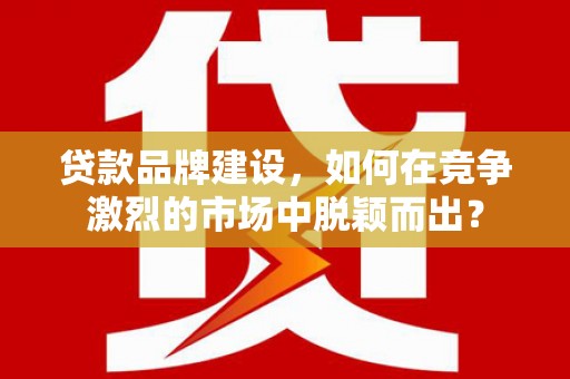 圣方济各堂区贷款品牌建设，如何在竞争激烈的市场中脱颖而出？