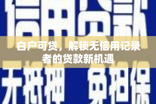 圣方济各堂区白户可贷，解锁无信用记录者的贷款新机遇