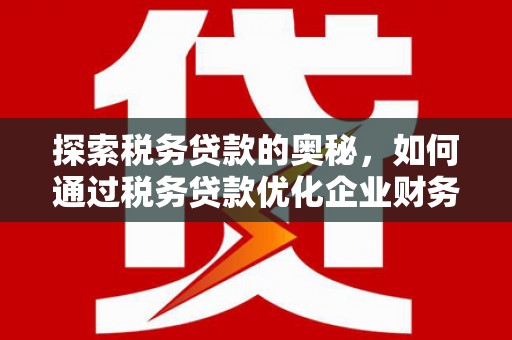 圣方济各堂区探索税务贷款的奥秘，如何通过税务贷款优化企业财务