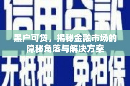 圣方济各堂区黑户可贷，揭秘金融市场的隐秘角落与解决方案