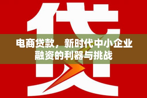 圣方济各堂区电商贷款，新时代中小企业融资的利器与挑战