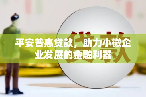 圣方济各堂区平安普惠贷款，助力小微企业发展的金融利器