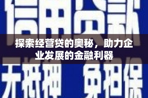 圣方济各堂区探索经营贷的奥秘，助力企业发展的金融利器