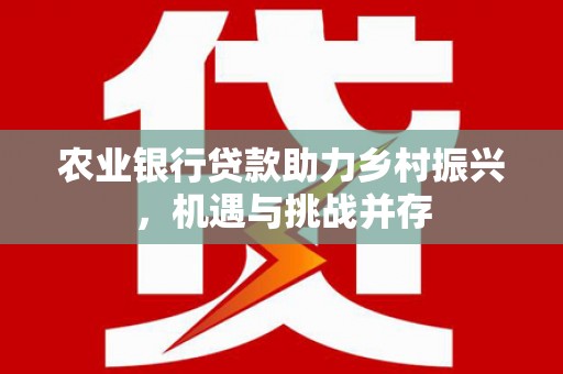 圣方济各堂区农业银行贷款助力乡村振兴，机遇与挑战并存