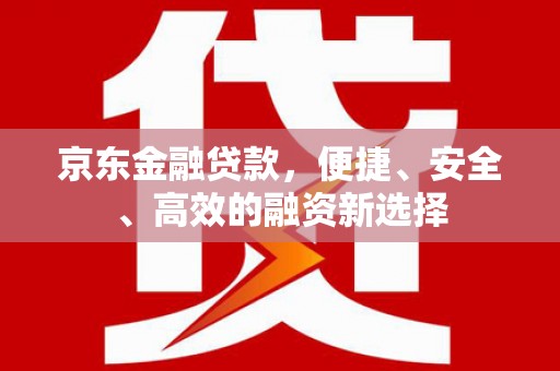 圣方济各堂区京东金融贷款，便捷、安全、高效的融资新选择